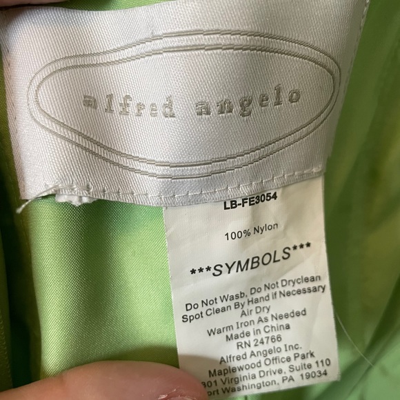 Lime Green Princess Beaded Taffeta Prom Dress - Picture 7 of 10